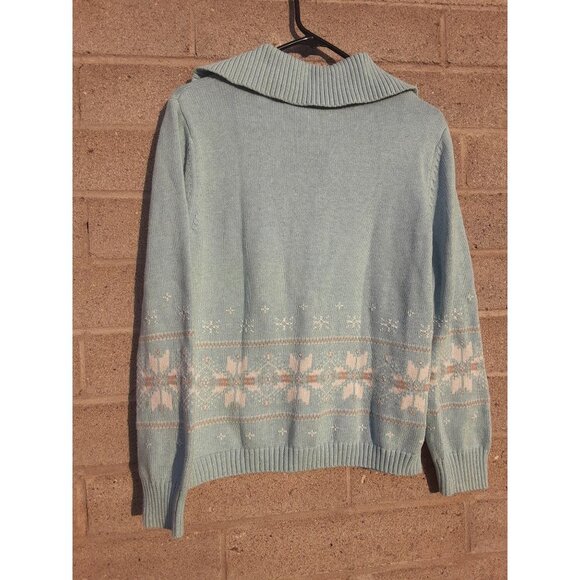 Ladies Pendleton Snowflake Zip cardigan - Picture 2 of 4